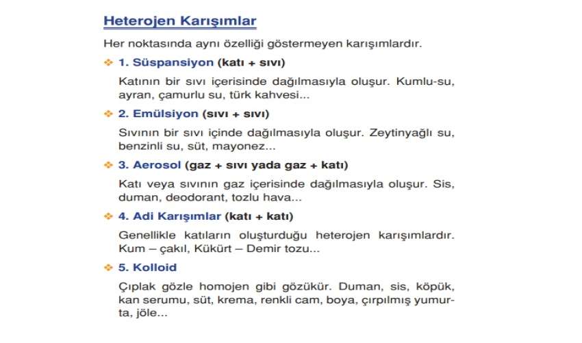 HETEROJEEN KARIŞIMLAR